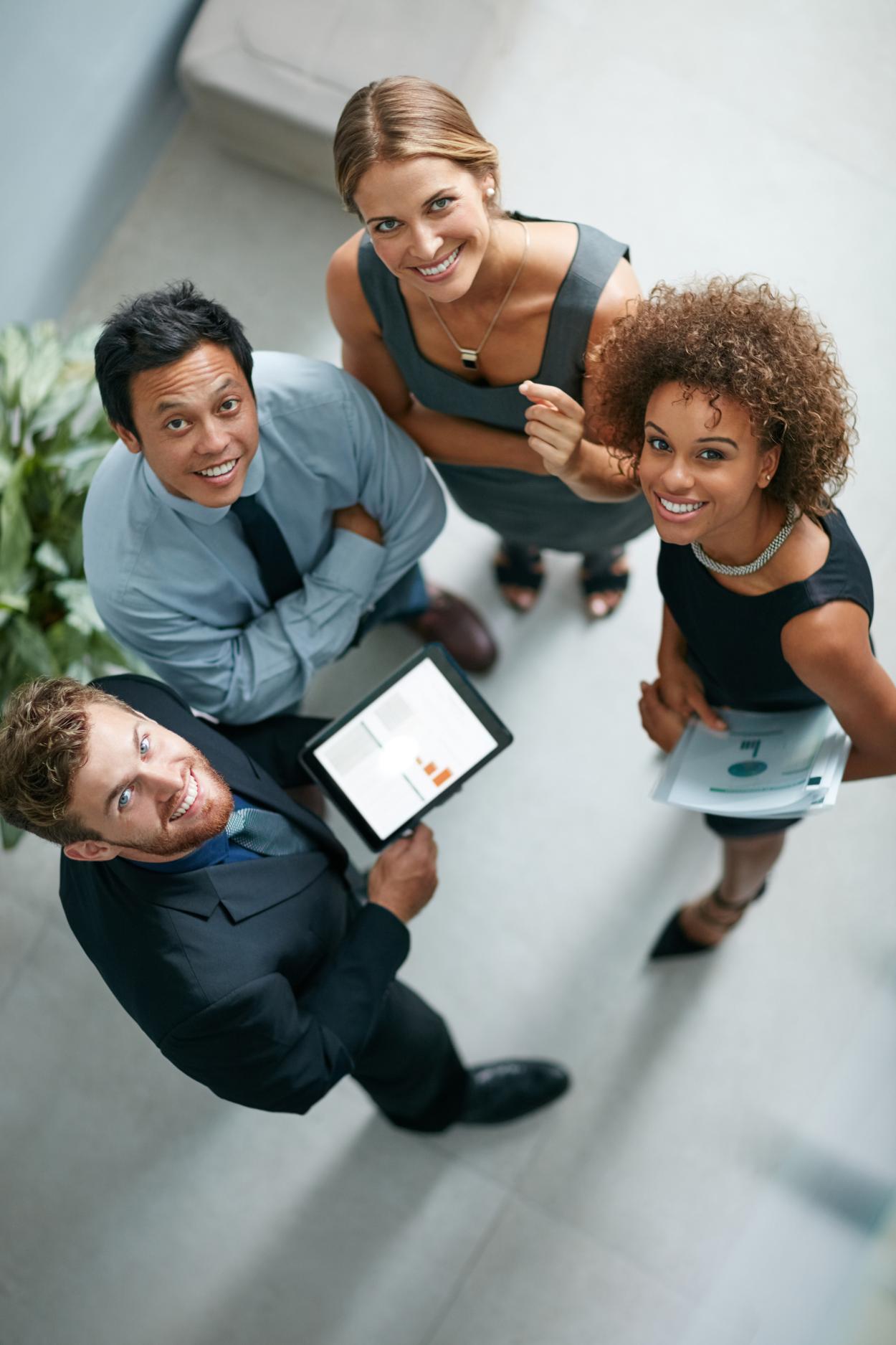 business-people-team-with-tablet-portrait-office-with-diversity-huddle-happy-job-men-women-circle-with-app-graphs-stats-research-economy-finance-agency