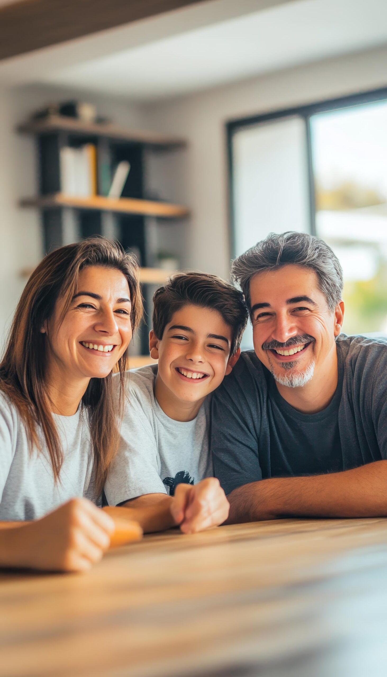 portrait-happy-family-looking-camera-smiling-while-sitting-home